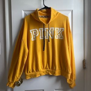 Yellow pink sweatshirt Victoria Secret